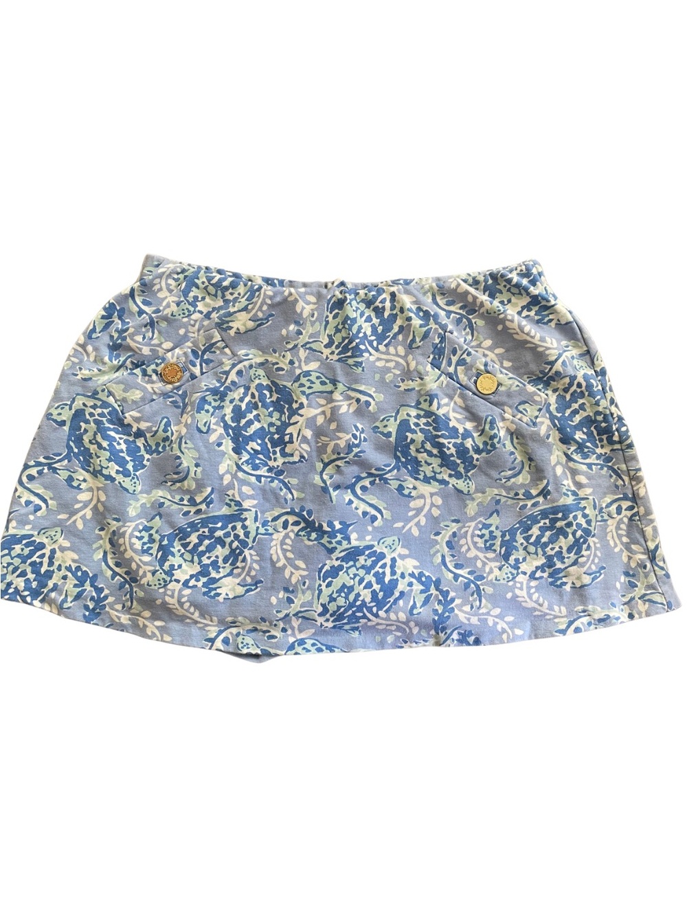 Lilly Pulitzer Madison Skort Blue and Cream Floral Size M Country Club